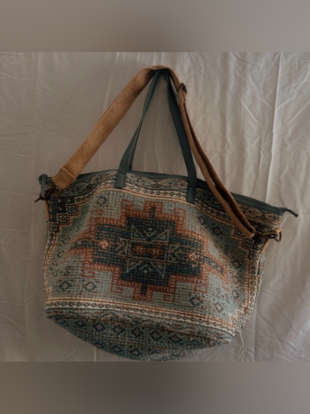 Free People Zoya Tote - Blue and Brown - Picture 4 of 4